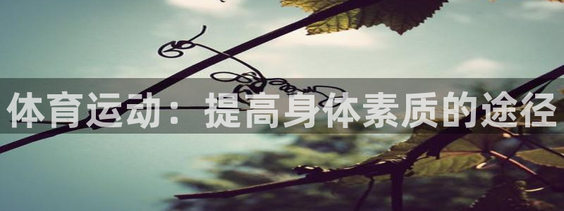 三亿体育：体育运动：提高身体素质的途径